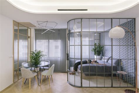 Glass Walls And Lots Of Curves Distinguish Luxury Madrid Apartment