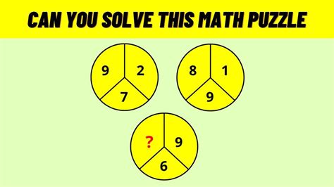 Can You Solve This Logic Math Puzzle Game Difficult Math Puzzle