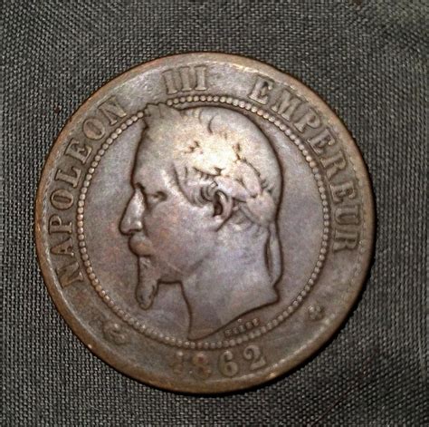 10 Centimes 1862 Napoleon Coin Etsy