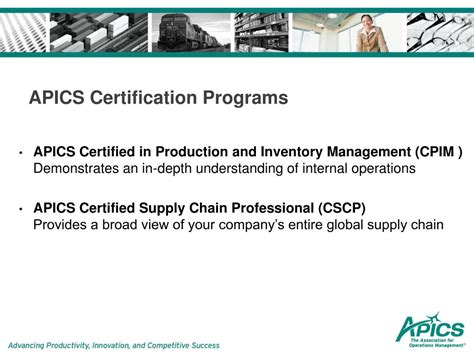 Ppt Apics Certified Supply Chain Professional Cscp Program