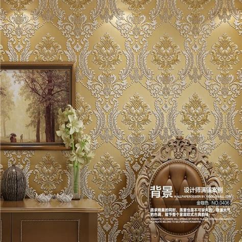 Beibehang 3d European Living Room Wallpaper Luxury Classical Brocade