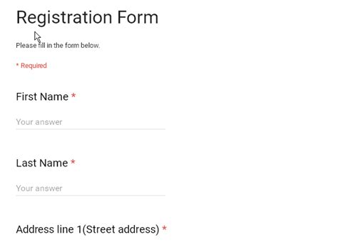 13 Sample Registration Forms Template Sampletemplatess