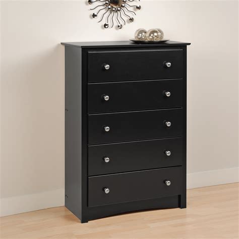 Sonoma Black 5 Drawer Chest Roamans