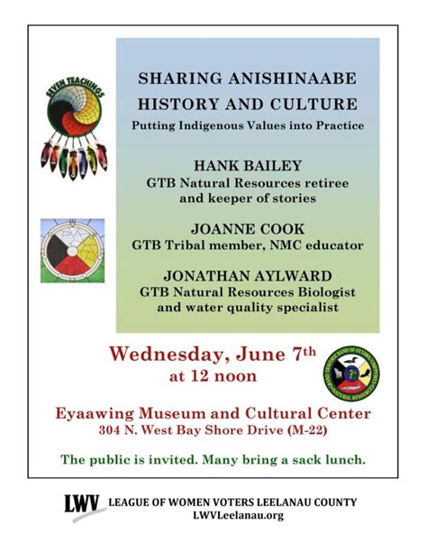 Sharing Anishinaabe History And Culture Glen Arbor Sun