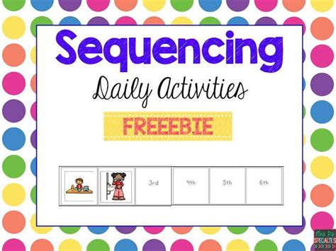Mrs Ps Specialties Sequencing Freebie Language Therapy