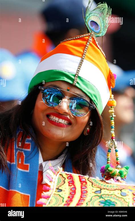 Indian Fans Seen During The Icc Champions Trophy 2017 Match Between