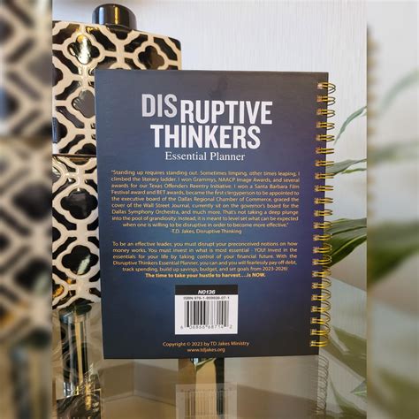 Td Jakes Disruptive Thinkers Essential Planner Td Jakes Store