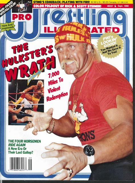 Pro Wrestling Illustrated Rick And Scott Steiner Foldout Hulk Hogan Sting 9 1990