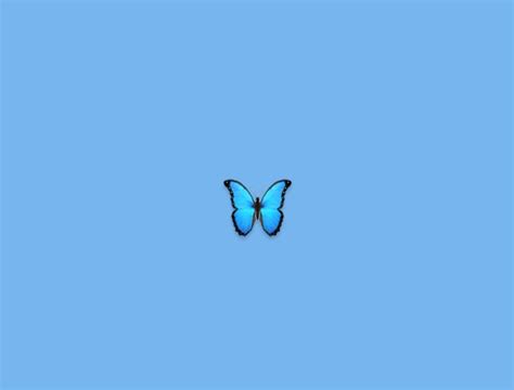 Aesthetic Blue Butterfly Wallpaper Desktop Download Free Mock Up