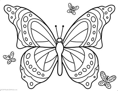 Butterflies Coloring Pages Free Printable Free Printable Templates