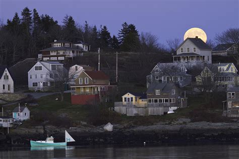 Full Moon Over Georgetown Island Maine Photograph By Keith Webber Jr