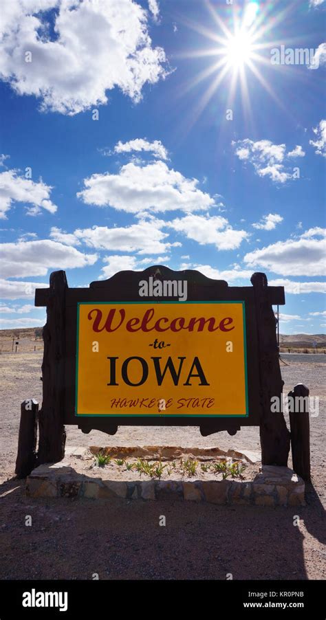 Welcome To Iowa State Concept Stock Photo Alamy
