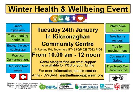 Winter Health & Well being events - Mid Ulster - Lissan, Tobermore