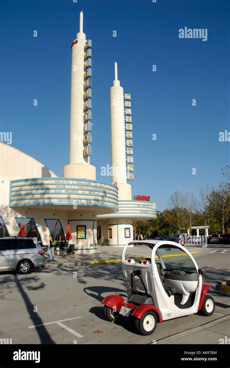 Amc Theater With Electric Cart In Celebration Florida Near Kissimmee