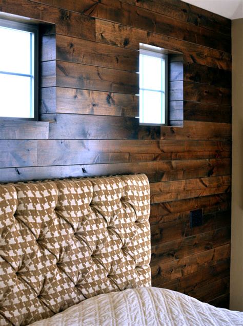 Make a run down to your local home improvement store and take a look at the different varieties of accenting stones they have available. before & after: wood paneled accent wall - Design*Sponge