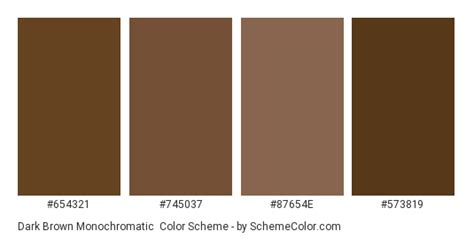 Dark Brown Monochromatic Color Scheme Others