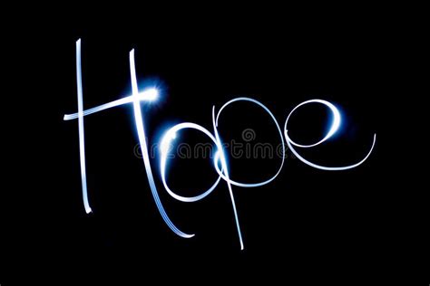 Light Painting Of The Word Hope Stock Illustration Illustration Of