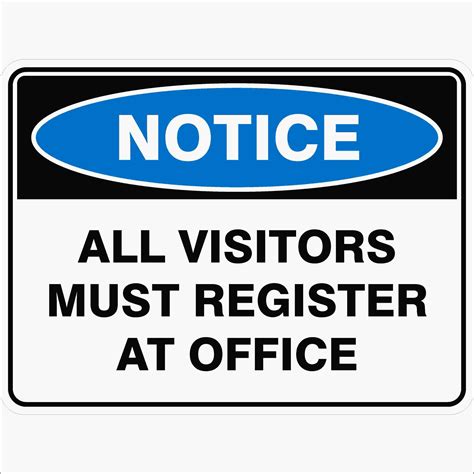 All Visitors Must Register At Office Buy Now Discount Safety Signs