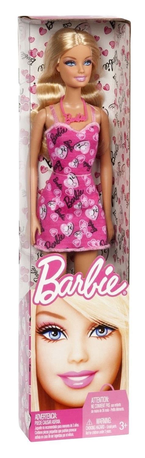 2012 Barbie Basic Chic Entry Trend Doll Pink Hearts Print Dress W3941
