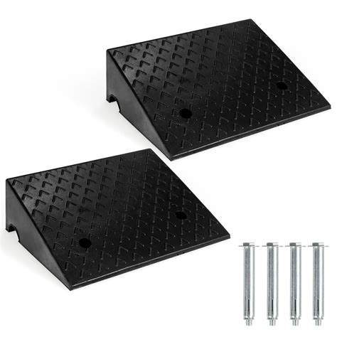 Buy Costway 2pcs Rubber Kerb Ramps Heavy Duty Curb Ramp Set With 4