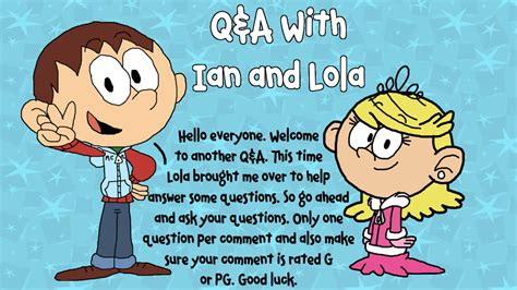 Q And A With Ian And Lola Closed By Ianandart Back Up 3 On Deviantart