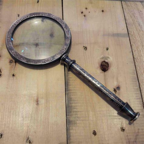 Antique Brass Magnifying Glass Nautical Magnifier Vintage Table Top Collectible Ebay