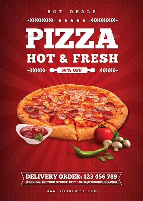 Flyer Was Designed To Promote Discount Pizza Restaurants Events