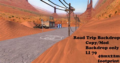 Second Life Marketplace Road Trip Backdrop Boxed
