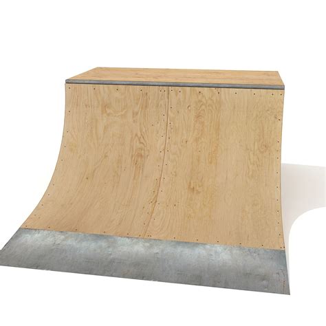 3d skate ramp quarter pipe model