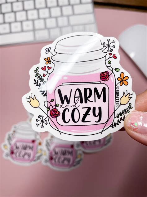 Warm And Cozy Sticker Cute Stickers Fun Stickers Etsy Cool Stickers