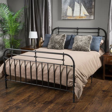 Interesting decorating ideas for iron rustic bedroom sets. Bedroom Furniture Iron Metal King Size Bed in Charcoal | eBay