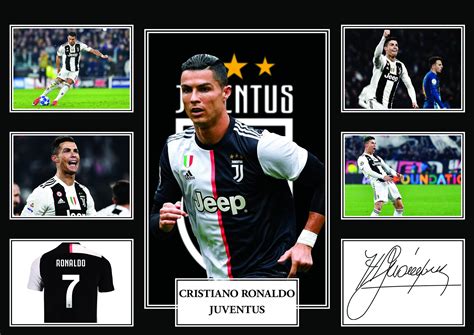Cristiano Ronaldo Juventus Signed Photo Print Autograph Poster A4 By