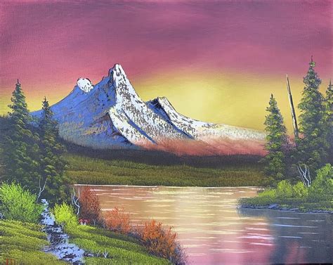 Smokey Sunset Painting By John Lunny Fine Art America