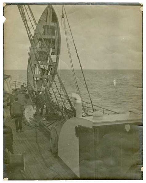 Original Large Photograph Of Titanic Lifeboat 2 Being