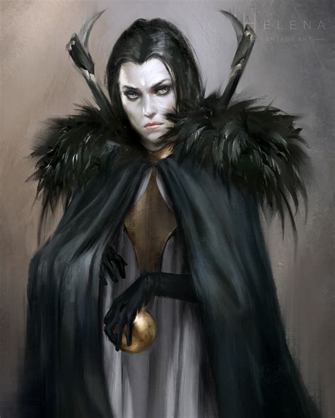 Dark Sorceress Helena Fantasy Art Rdungeonsanddragons