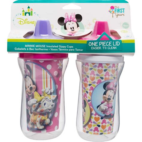 The First Years Disney Minnie Mouse Insulated Sippy Cups 260ml 2 Pack