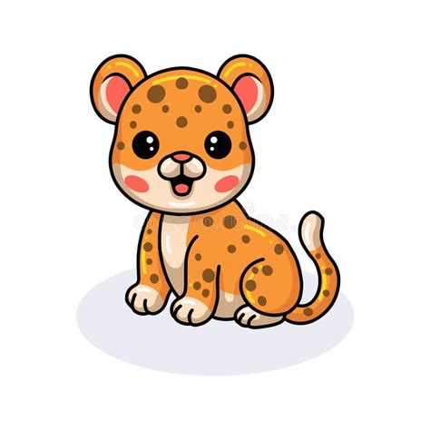 Cute Baby Leopard Cartoon Sitting Stock Illustrations 240 Cute Baby