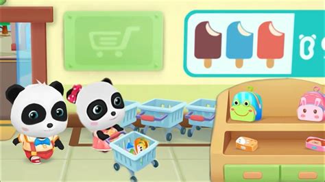 Babybus Belanja Di Supermarket Naik Bus Sekolah Bayi Panda Kiki Dan