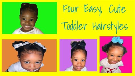 Four Cute Easy Hairstyles For Toddlers Easy Simple Youtube