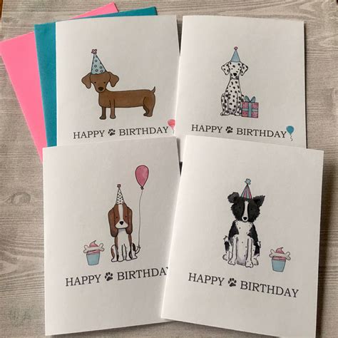 Dogs Birthday Card Set Birthday Card Set Birthday Card | Etsy | Dog birthday card, Birthday card ...