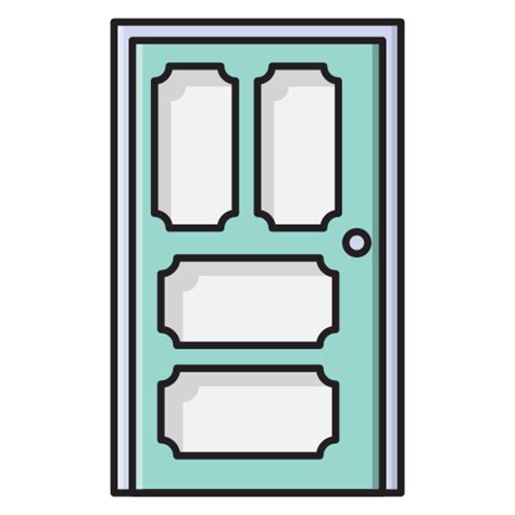 Door Vector Stall Lineal Color Icon