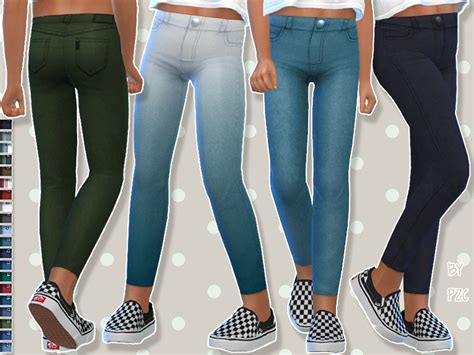 The Sims Resource High Waisted Denim Jeans For Children