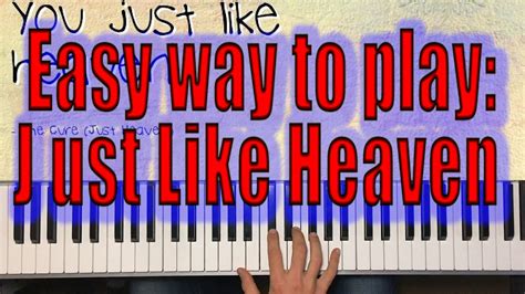Very Easy Just Like Heaven Piano Tutorial The Cure Youtube