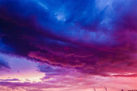 Hd Wallpaper Clouds Color Colour Cottoncandy Pink Coral Purple