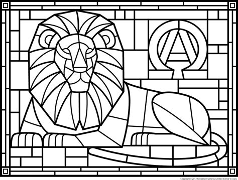 stained glass window coloring pages   print