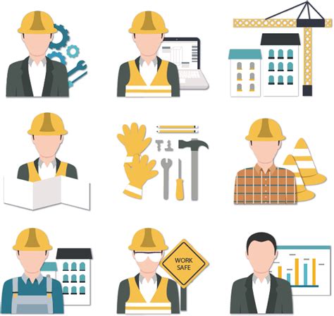 Download Vector Icons Workers Worker Engineering Construction