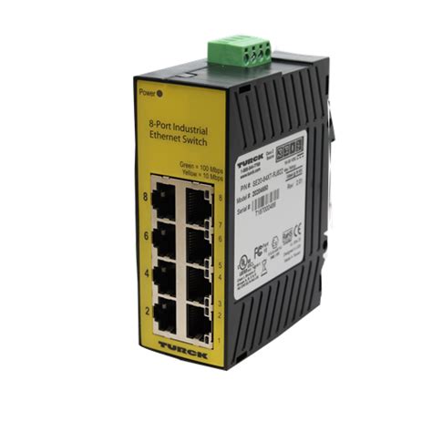 Turck Id U3 10866 8 Port Industrial Ethernet Switch Unmanaged