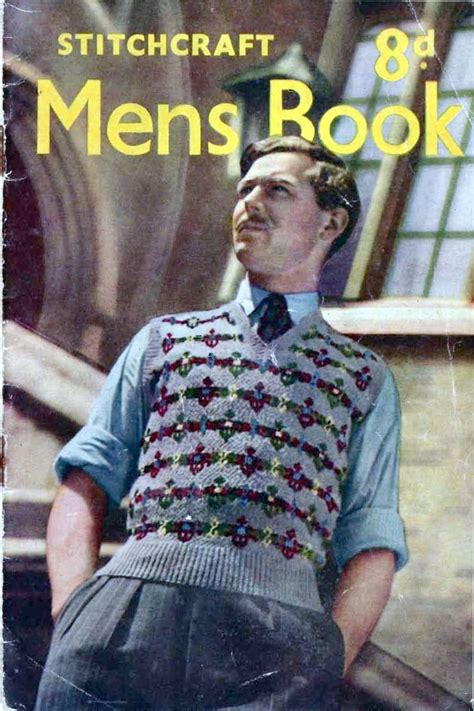 Pdf Download Vintage Knitting Pattern Stitchcraft Mens Book Etsy Uk Vintage Knitting