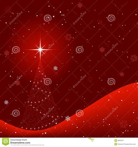 Peaceful Winter Scene With Snowfall And Christmas Stock Vector