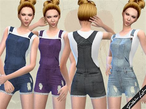 Denim Dungarees By Fritzielein At Tsr Via Sims 4 Updates Sims 4